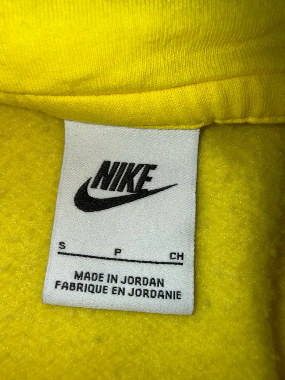 Nike Bright Yellow‎ Hoodie with Small White Swoosh Size Adult Small